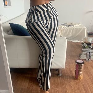 Black /white stripe pant